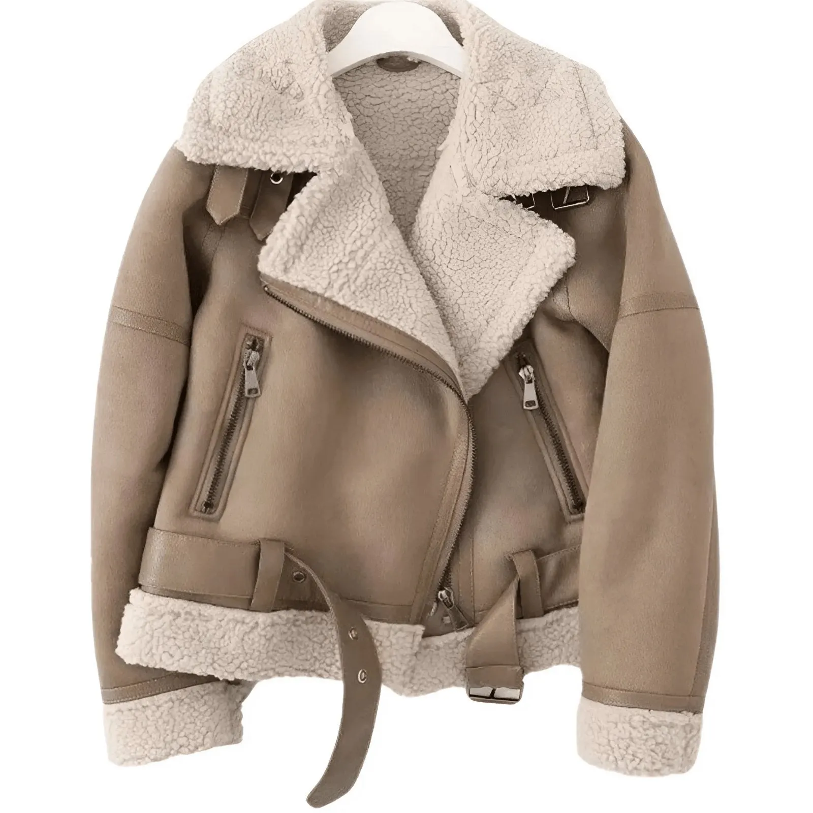 Shearling Suede Jacket