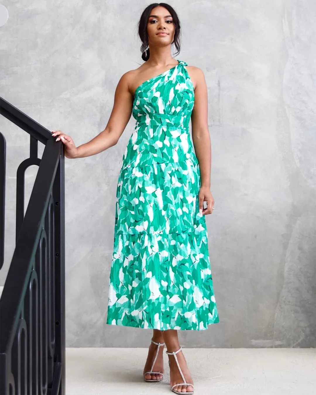 Siena Maxi Dress - Green Print