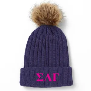 Sigma Lambda Gamma Pom Pom Beanie Hat