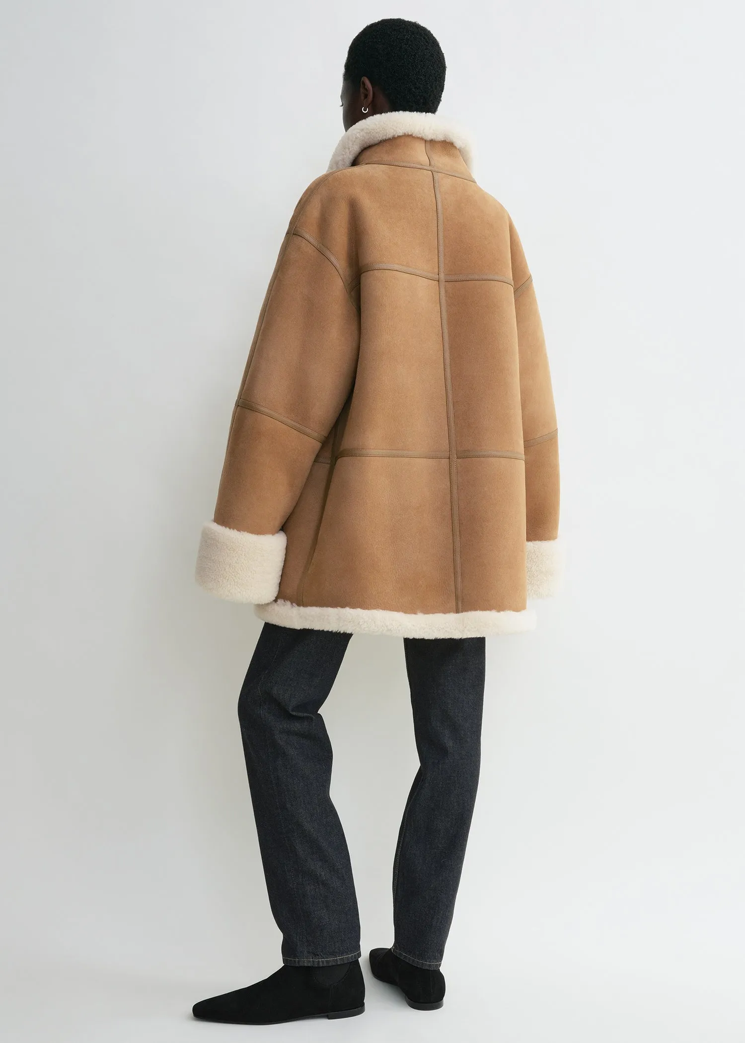 Signature shearling jacket biscuit