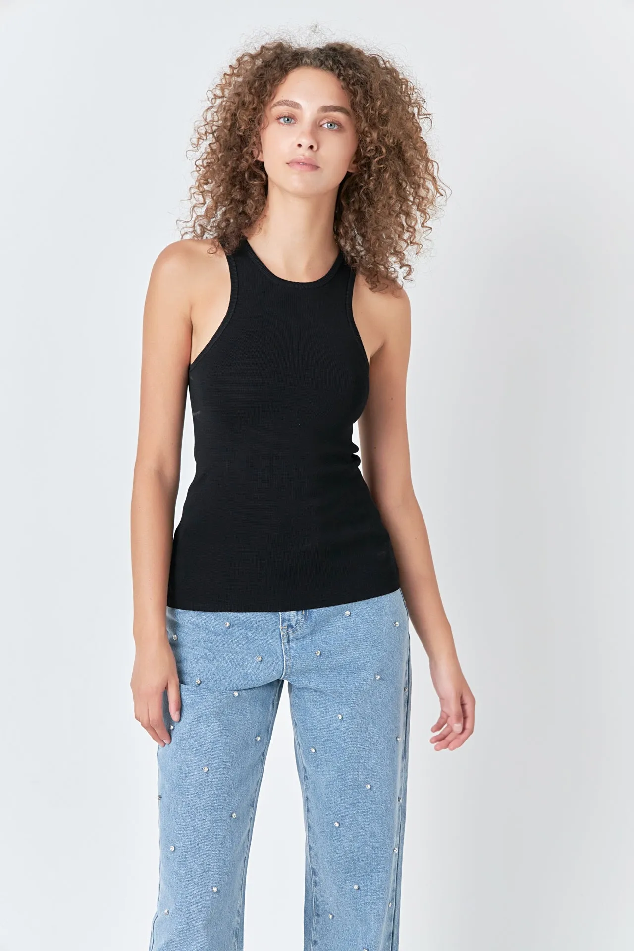 Sleeveless Basic Knit Top