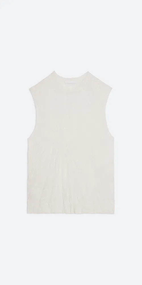 Sleeveless Crushed Knit Top