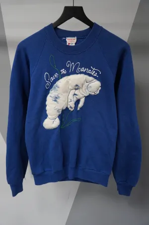 (S/M) Vtg Save The Manatees Crewneck