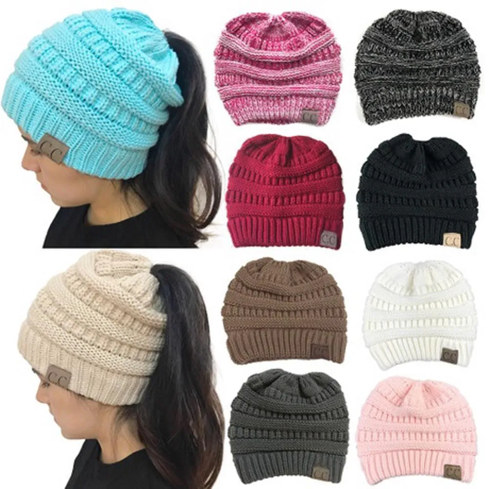 Soft Knit Ponytail Beanie