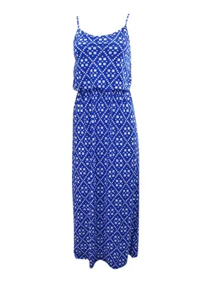 Spaghetti Strap Maxi Sundress With Abstract Print