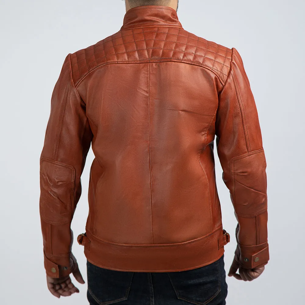 Speedster Brown Leather Biker Jacket