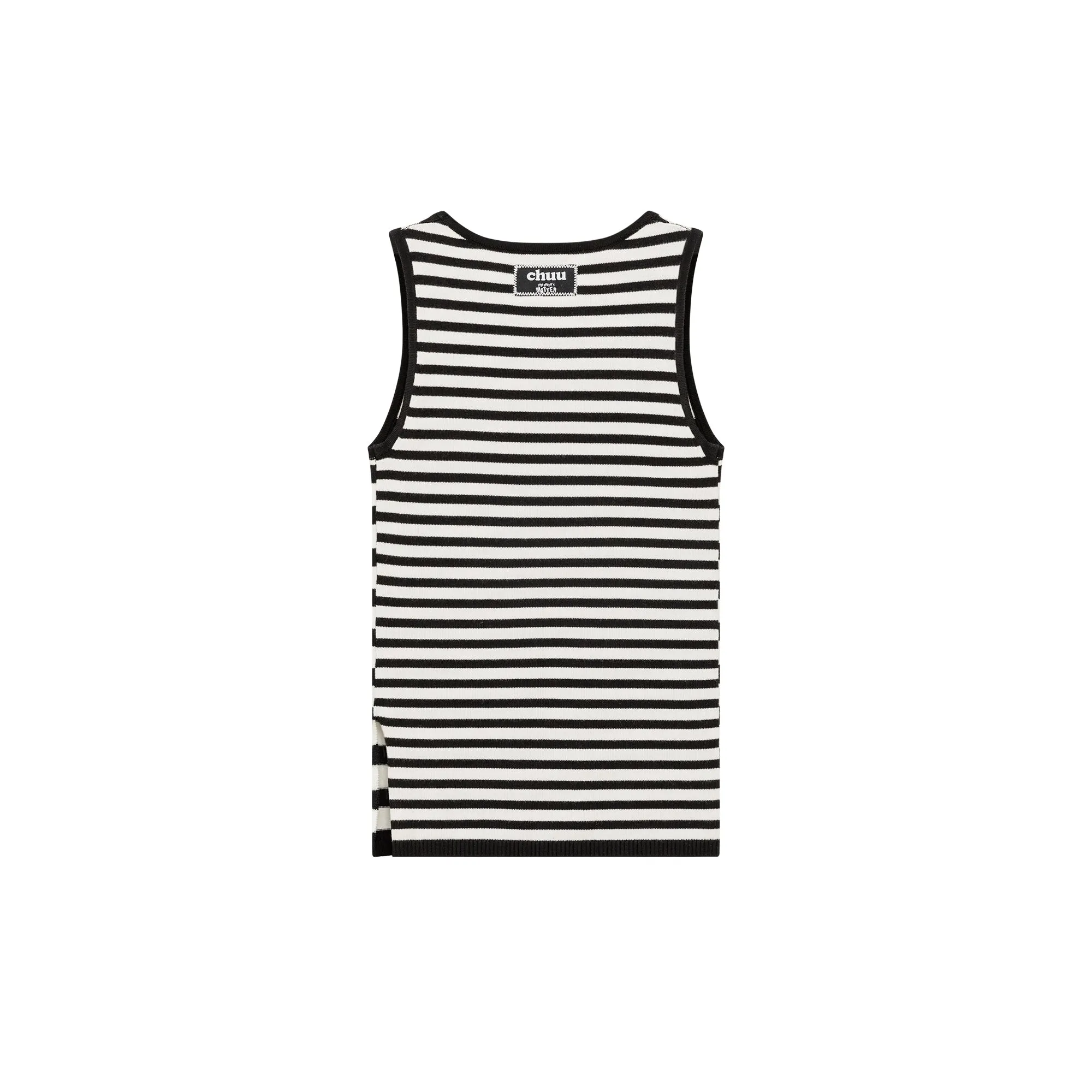 Striped Knit Sleeveless Top