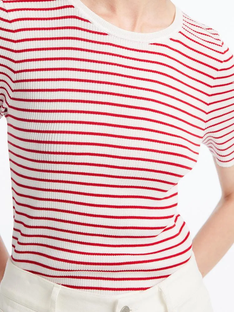 Striped Skinny Knit Top