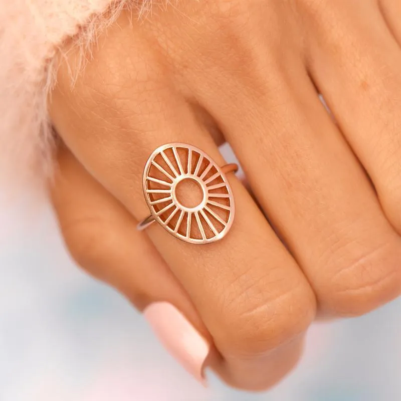 Sunburst Ring Rose Gold