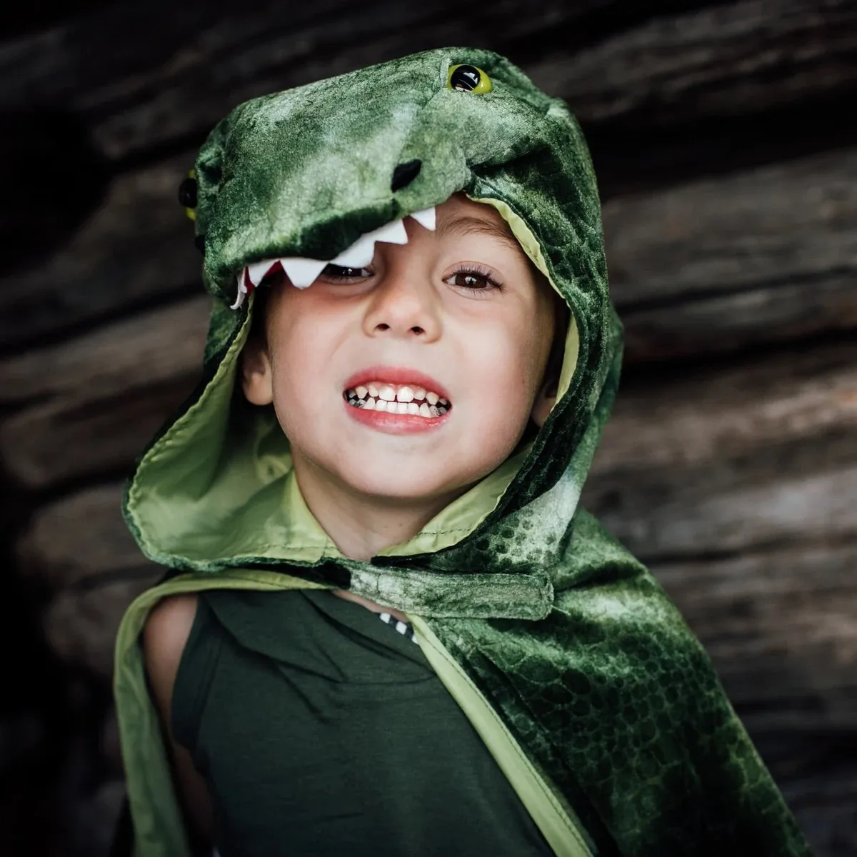 T-REX HOODED DINOSAUR CAPE TODDLER