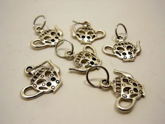 The Good China: Set of 6 Teapot Stitch Markers