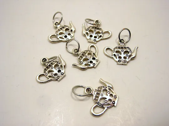 The Good China: Set of 6 Teapot Stitch Markers