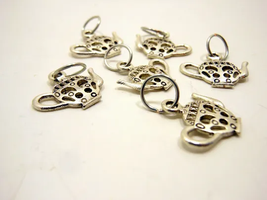 The Good China: Set of 6 Teapot Stitch Markers