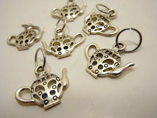 The Good China: Set of 6 Teapot Stitch Markers