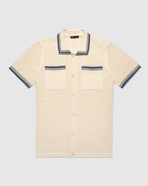 The Sundae Short Sleeve Button Up Shirt - French Vanilla