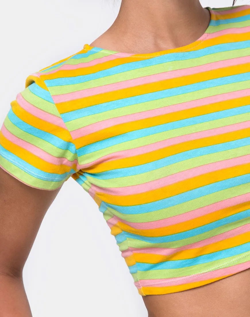 Tindy Crop Top in Sweet Stripe