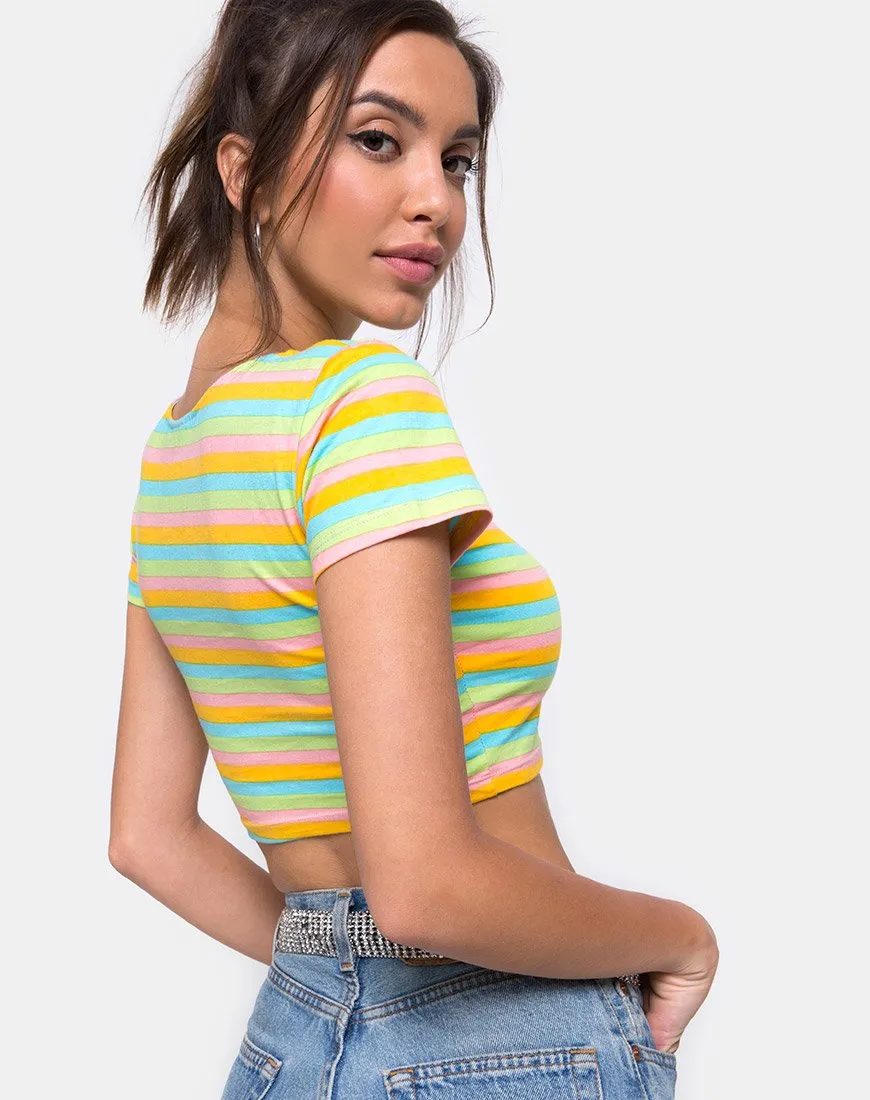 Tindy Crop Top in Sweet Stripe