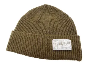 TOYS McCOY Watch Cap Men's Casual Wool Knit Hat With Fold-Up Cuff Inspired By Military Styles from WWII TMA2417 160 Army-Olive