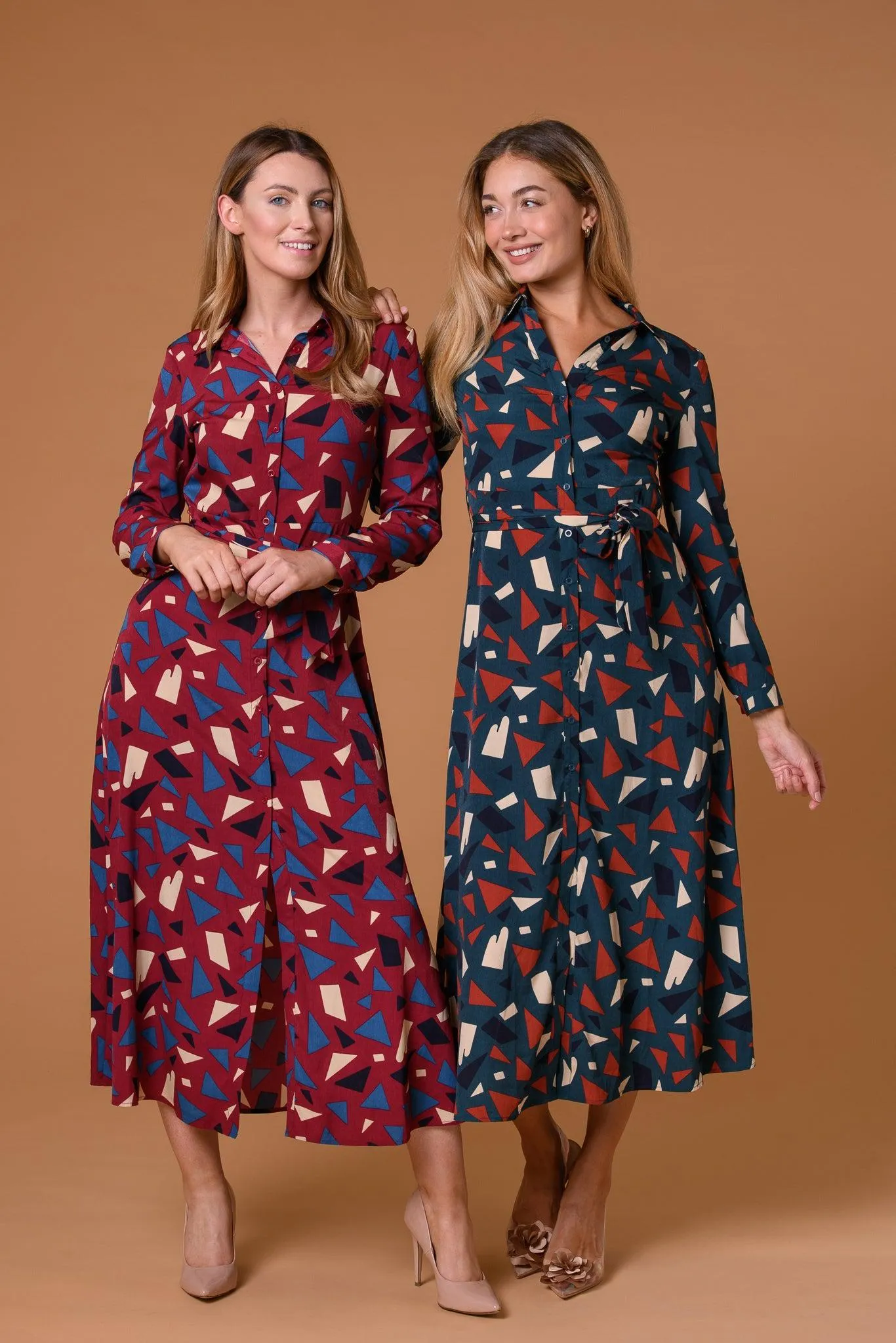 Triangle Maxi Shirt Dress