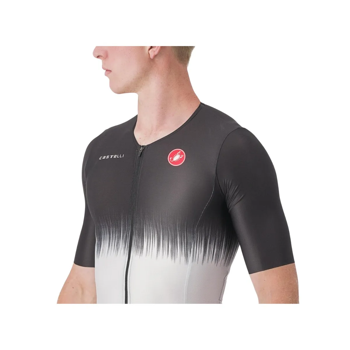 Trisuit Castelli Sanremo Ultra Speed Short Sleeve Black White