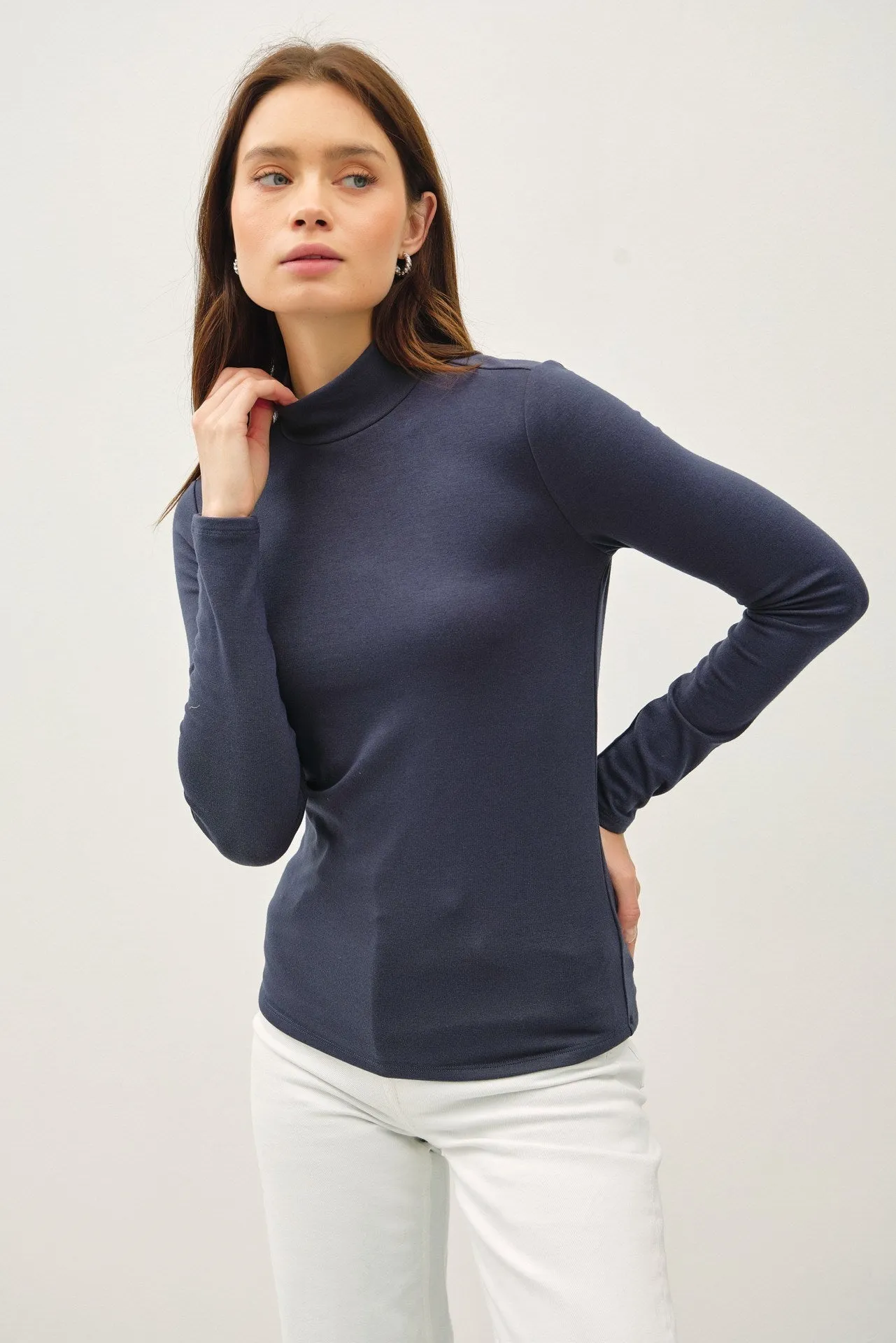 Turtle Neck Knit Top