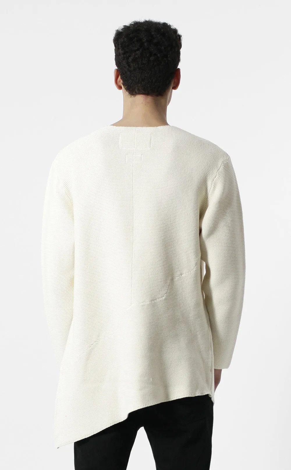 Unknown Misanthrope Asymmetrical Wide Hem Knitted Designer Sweater