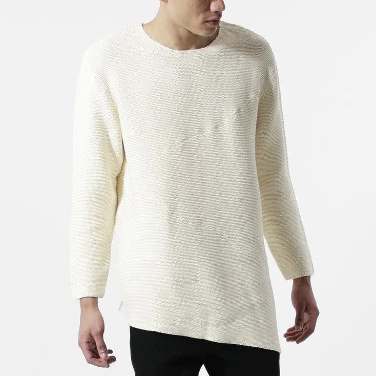 Unknown Misanthrope Asymmetrical Wide Hem Knitted Designer Sweater