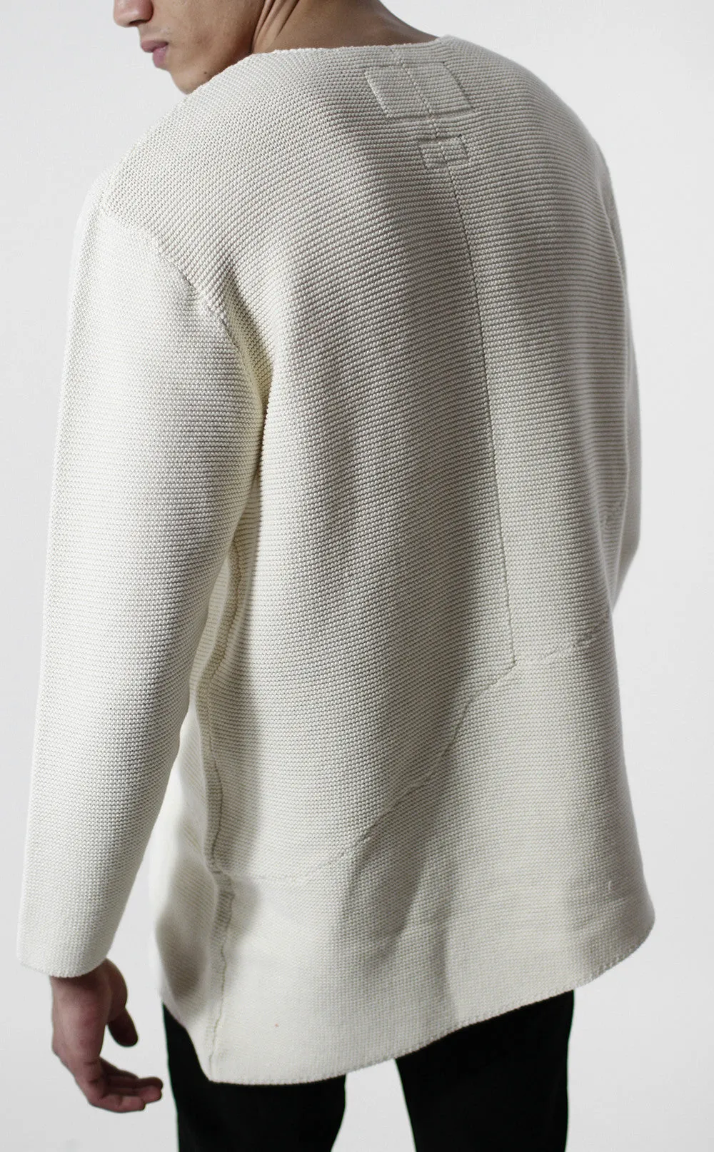 Unknown Misanthrope Asymmetrical Wide Hem Knitted Designer Sweater