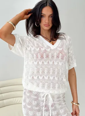 Vacation Knit Top White