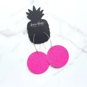 Vegas in Neon Pink Shimmer - Dixie Bliss - Dangle Earring