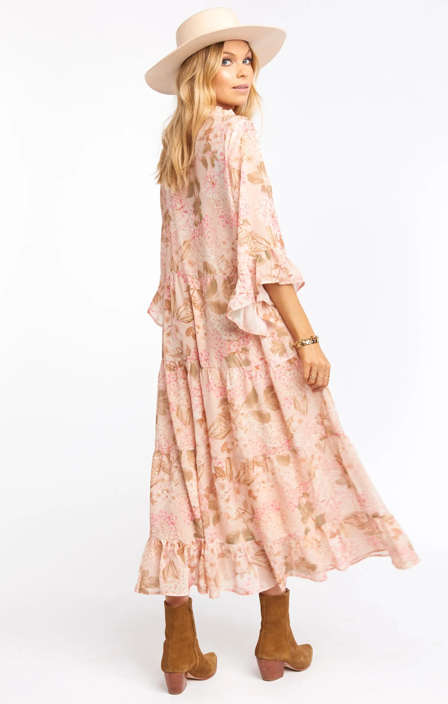 Viola Maxi Dress ~ Hydrangea Blooms