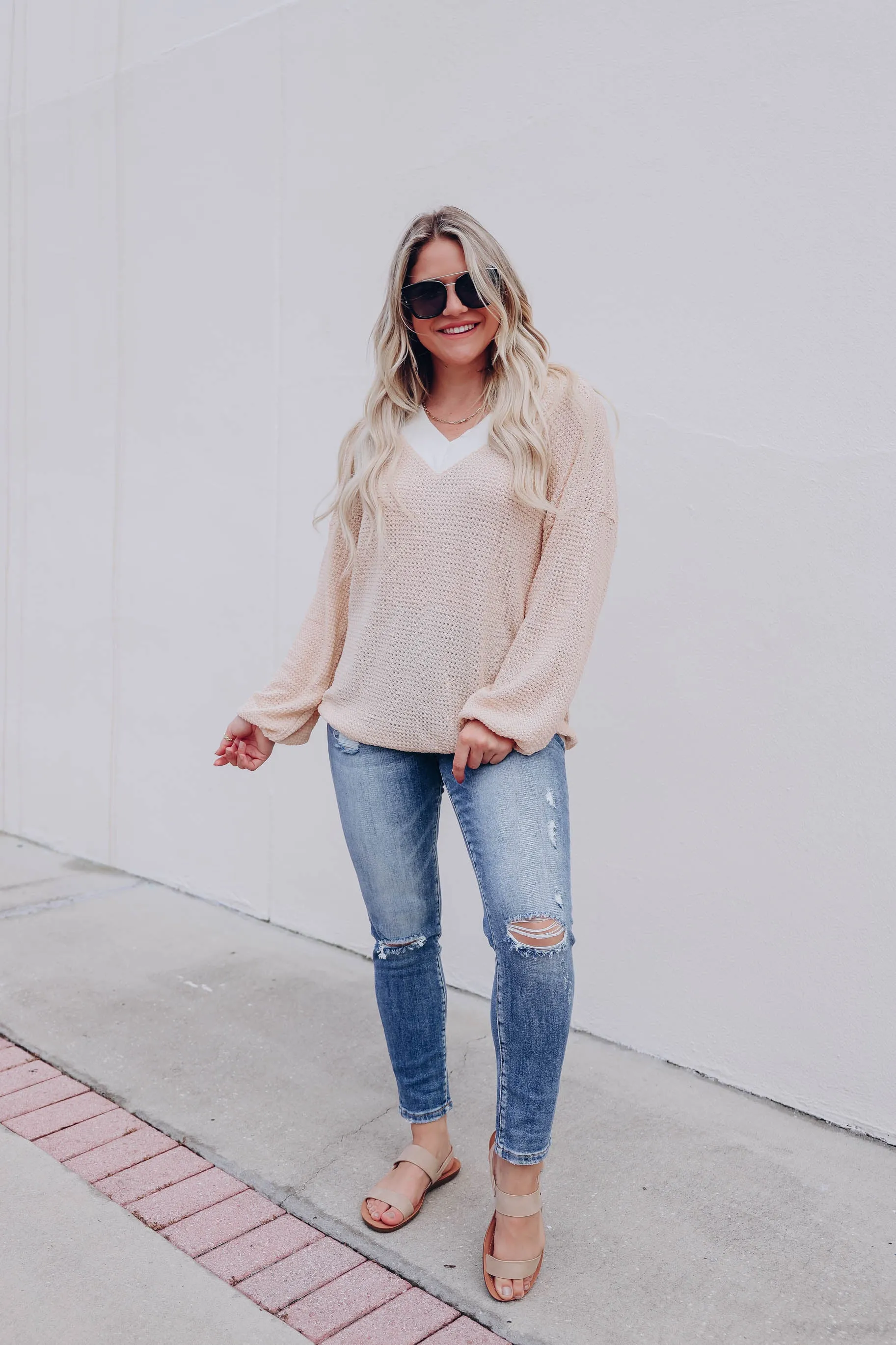 Wasilla Waffle Knit Top - Natural