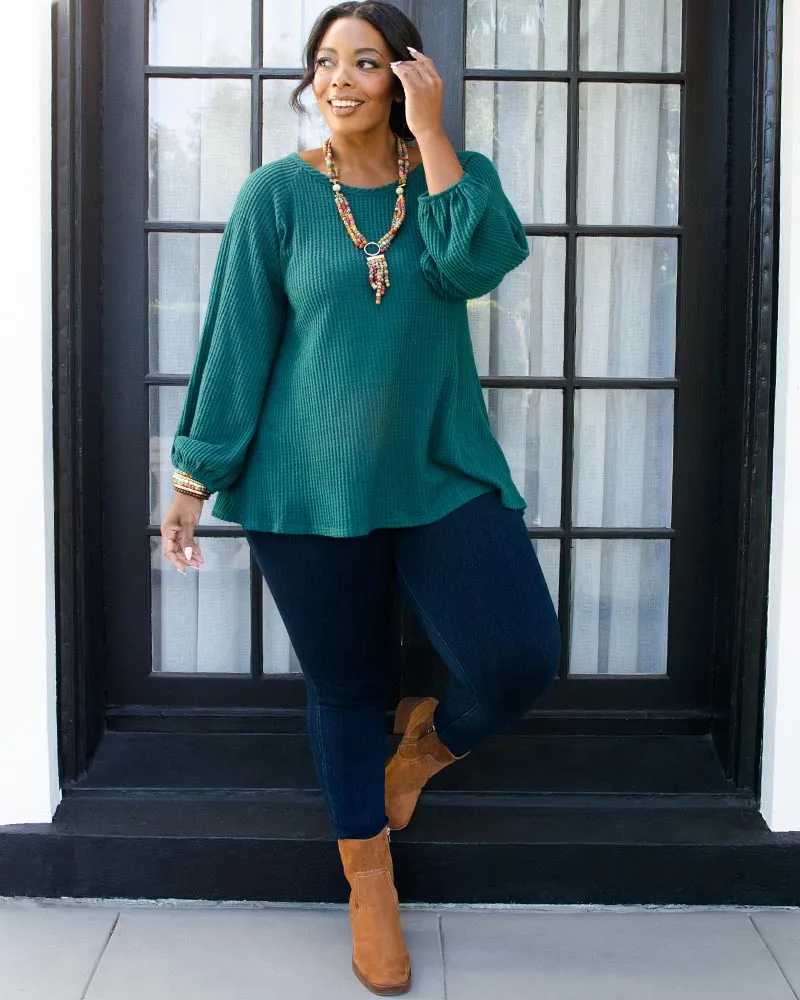 Whimsical Waffle Soft Knit Top - Final Sale!