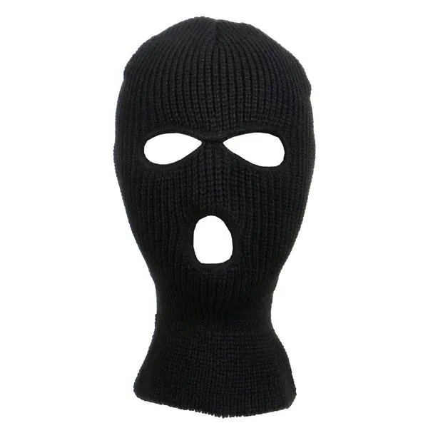 Winter Acrylic Knitted 3-Hole Ski Mask