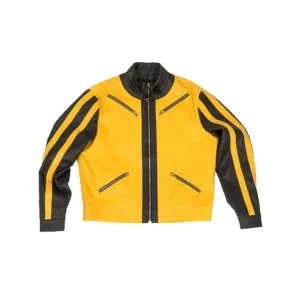 Wolfenstein The New Colossus Black With Yellow Stripes Leather Jacket