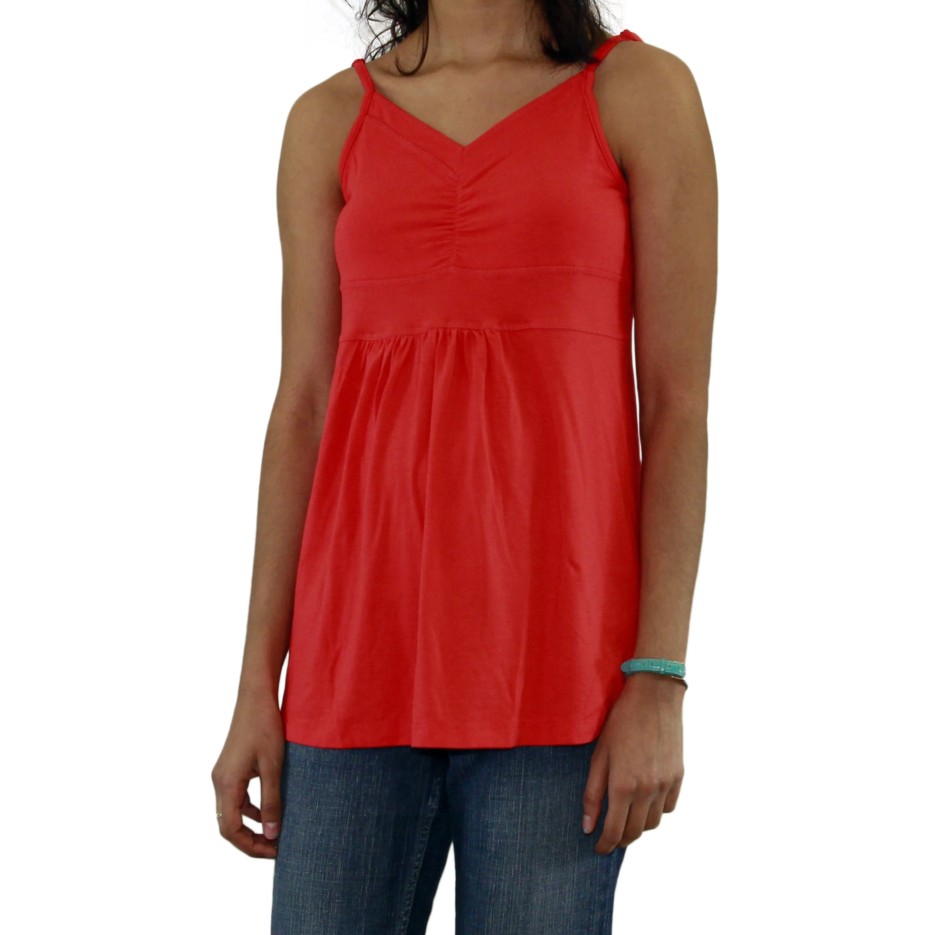 Womens Adjustable Spaghetti Strap Tank Top