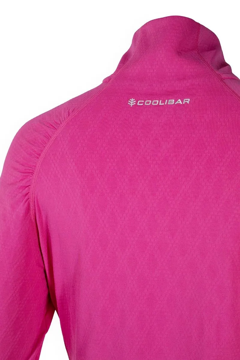 Women's Arabella Golf Quarter-Zip  |  Magnolia Pink Diamond Jacquard