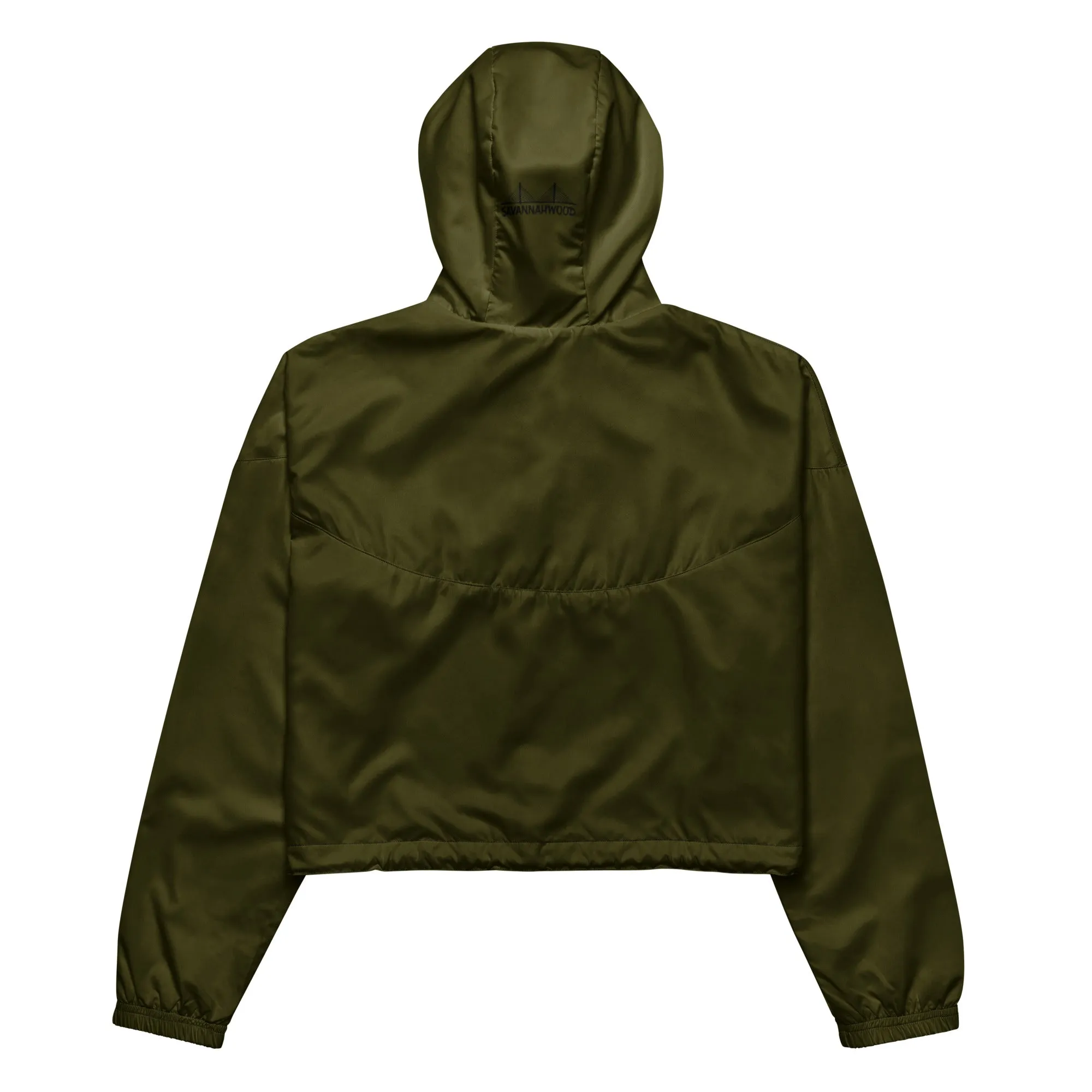 Women’s cropped windbreaker Karaka/Black