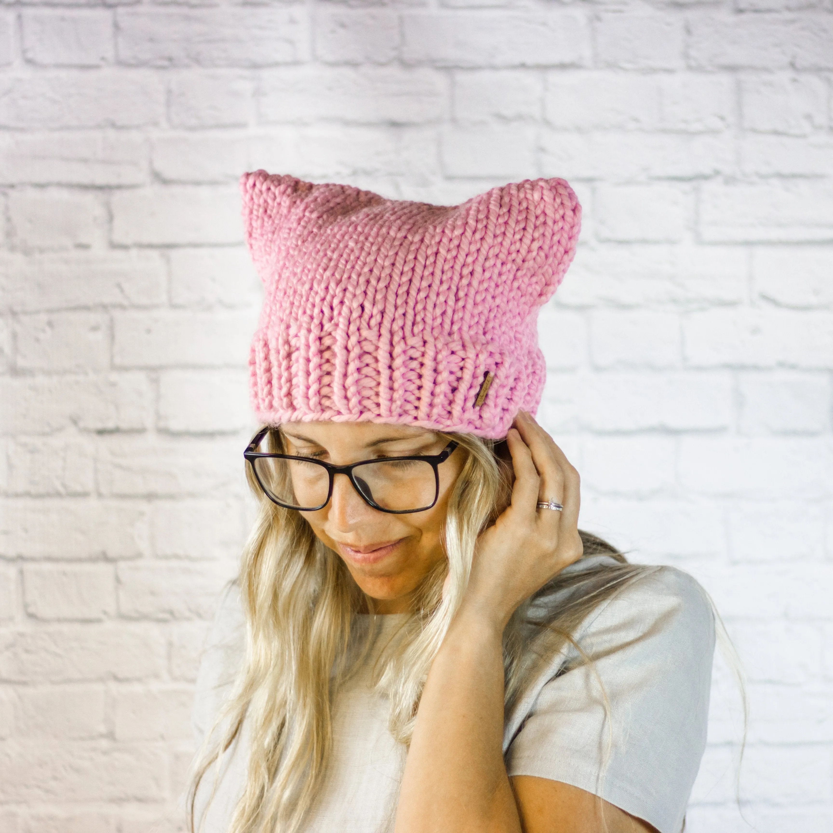 Women's March Pussyhat Project Pink Pussy Cat Ears Hat