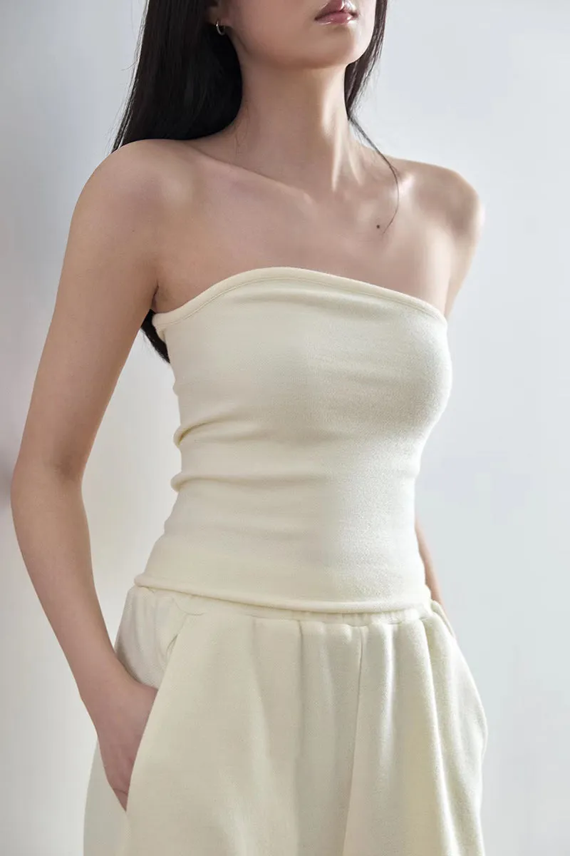 Wool Curved Bandeau Top