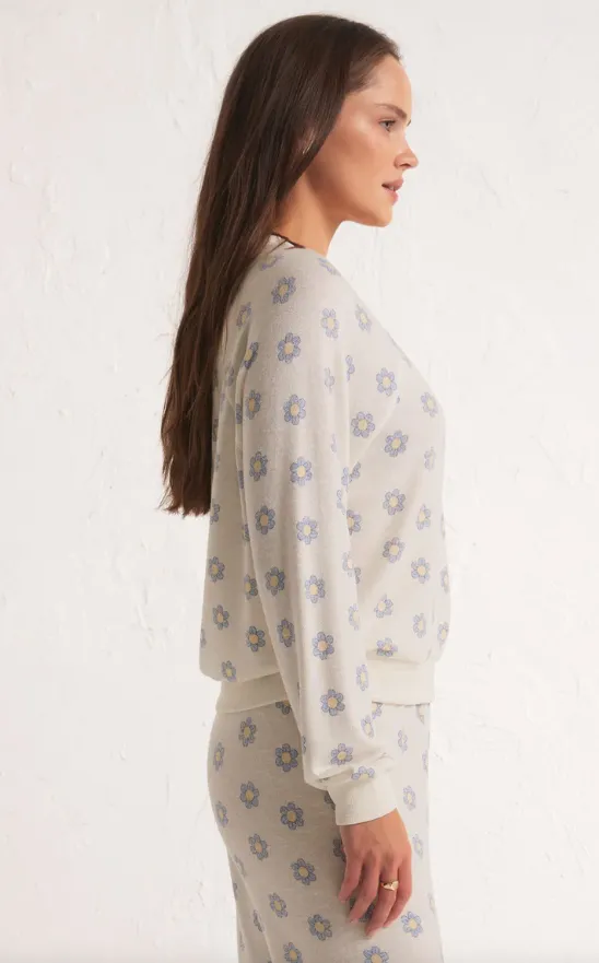 Z Supply Dazed Daisy V-Neck Long Sleeve Top