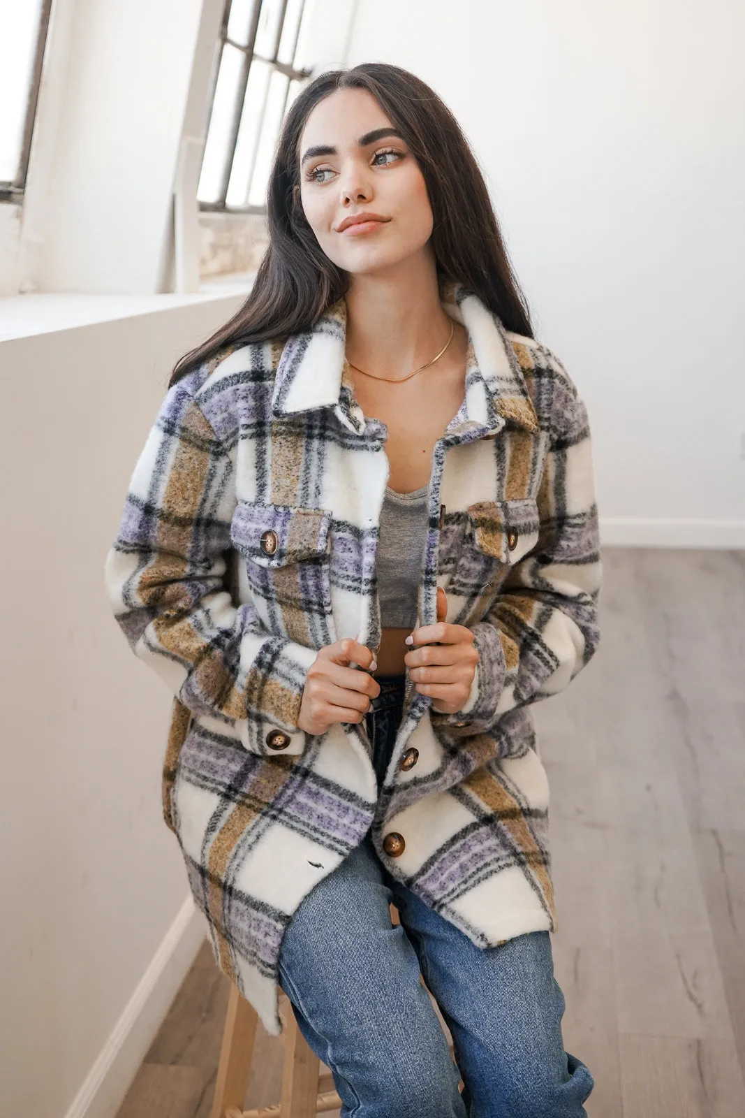 Zara Plaid Coat